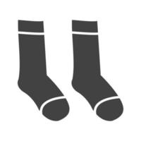 chaussettes glyphe icône noire vecteur