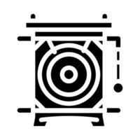 gong chinois glyphe icône illustration vectorielle vecteur
