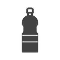 icône noire de glyphe de bouteille d'eau vecteur