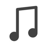 icône noire de glyphe de musique vecteur