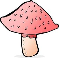 champignon sauvage de dessin animé vecteur