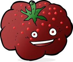 dessin animé heureux tomate vecteur