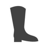 icône noire de glyphe de bottes longues vecteur