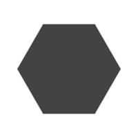 icône noire de glyphe hexagonal vecteur