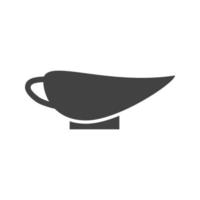 icône noire de glyphe de support de sauce vecteur