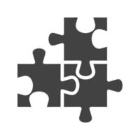 puzzles glyphe icône noire vecteur