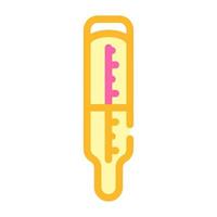 illustration vectorielle d'icône de couleur de thermomètre à mercure médical vecteur
