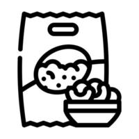 illustration vectorielle d'icône de ligne sans gluten de soja vecteur
