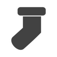 icône noire de glyphe de chaussette chaude vecteur