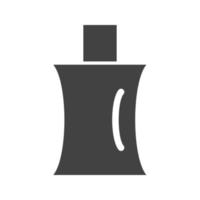 icône noire de glyphe de bouteille de parfum vecteur