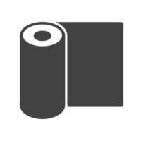 icône noire de glyphe de tapis roulé vecteur