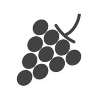 icône noire de glyphe de raisins vecteur