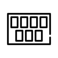 illustration vectorielle de l'icône de la ligne de test luscher télévision vecteur