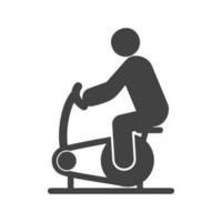 icône noire de glyphe de cyclisme vecteur
