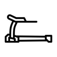illustration vectorielle d'icône de ligne d'équipement de sport de tapis roulant vecteur