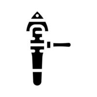 L'icône de glyphe de l'outil rénovateur noir illustration vectorielle vecteur