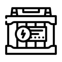 illustration vectorielle d'icône de ligne de batterie électrique vecteur