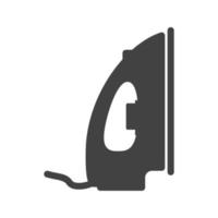 icône de glyphe de fer noir vecteur