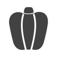 icône noire de glyphe de capsicum vecteur