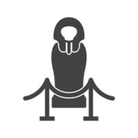 icône noire de glyphe de dieu égyptien vecteur