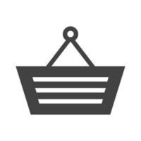 icône de glyphe noir shopping vecteur