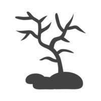 icône noire de glyphe de coraux vecteur