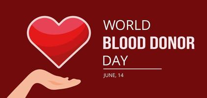 modèle de la journée mondiale du donneur de sang sur fond blanc vecteur