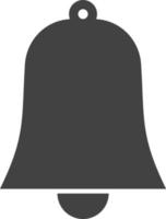 icône noire de glyphe de cloches vecteur