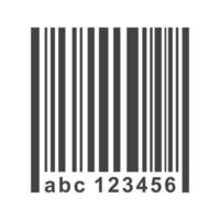 icône noire de glyphe de code à barres vecteur