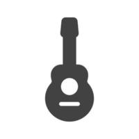 icône noire de glyphe de guitare vecteur