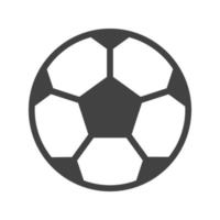icône noire de glyphe de football vecteur