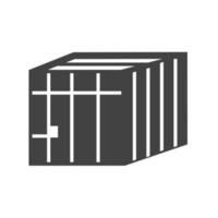 icône noire de glyphe de cage pour animaux de compagnie vecteur