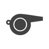icône noire de glyphe de sifflet vecteur