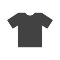icône noire de glyphe de t-shirt uni vecteur