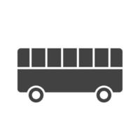 icône noire de glyphe de bus jouet vecteur