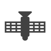icône noire de glyphe satellite vecteur
