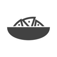 icône noire de glyphe de nachos vecteur