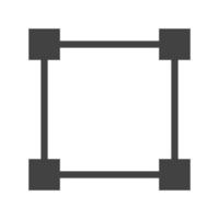 icône noire de glyphe de quatre noeuds vecteur