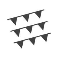 icône de glyphe noir de guirlandes vecteur