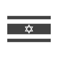 icône noire de glyphe d'Israël vecteur