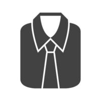 icône noire de glyphe de chemise formelle vecteur