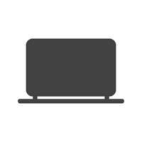 icône de glyphe noir pour ordinateur portable