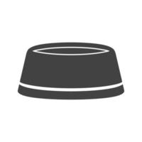 icône noire de glyphe de casquette vecteur