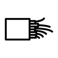 illustration vectorielle d'icône de ligne de câble optique vecteur