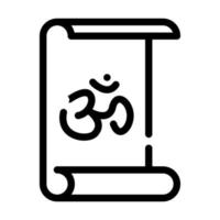 L'icône de la ligne de formation de yoga signe d'illustration vectorielle vecteur