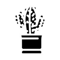 Euphorbia acrurensis glyphe icône illustration vectorielle vecteur
