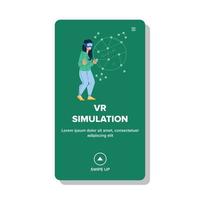 vecteur de simulation vr