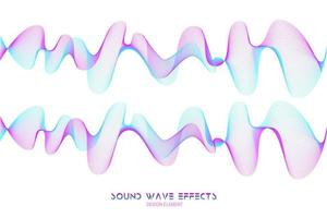 modèles créatifs fluides abstraits avec waves.cards linéaires dynamiques, ensemble de couvertures de couleur. conception géométrique. égaliseur d'ondes sonores moderne. illustration vectorielle sur fond sombre. vecteur