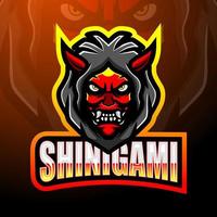 création de mascotte de logo esport shinigami vecteur