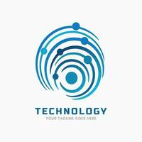 modèle vectoriel de logo de technologie futuriste numérique